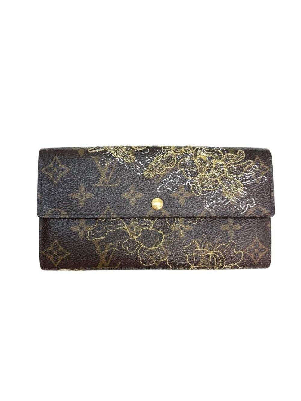 Louis Vuitton Portefeuille Sarah Monogram Dantelle Wallet Brown